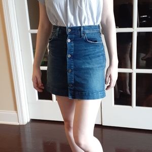 Citizens of Humanity Button-Front Denim Mini Skirt